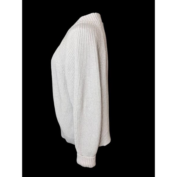 Banana Republic Cardigan Sweater Womens Small Gray Button-Up Cotton Blend Knit - Picture 3 of 6